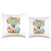 Happy Easter Sheltie Cosplay Bunny Chocolate Eggs Owner Throw Pillow