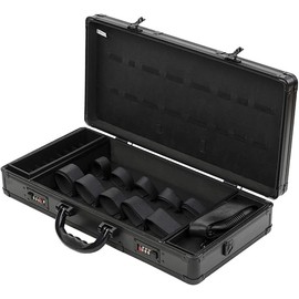 InSyoForeverEC Professional Barber Case, Barber Tool Kits Storage, Double Layer Travel Barber Tool Box, Luxury Carrying Case for Beauty Hair Stylist Pet Groomer with Handle & Secure Numlock (Style 1)