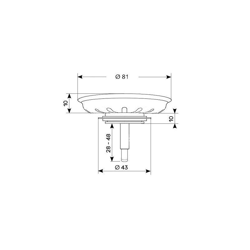 Eccentric Strainer Basket – Universal Strainer Basket (Diameter 81 mm)