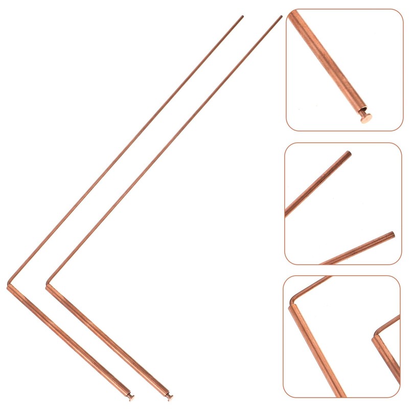 Yardwe Divining Rods 2Pcs Copper Dowsing Rod, Water Divining, Spirit,Detect