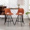 Roundhill Furniture Porth Fabric Kitchen 28.25" Barstools, Set of 2,