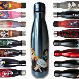 Hômadict Isolierflasche, doppelwandig, Demon Slayer – Trinkflasche aus Edelstahl, wiederverwendbar, hält warm und kalt 12 Stunden – für Sport, Reisen, Alltag, 500 ml – BPA Free – offizielles