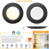 JULLISON 8 Packs 6 Inch Black 5CCT Field Selectable LED