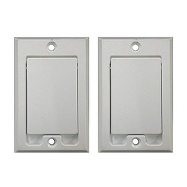 EFP Central Vacuum Square Door Inlet Wall Plate for Nutone Beam VacuFlow - White (2-Pack)