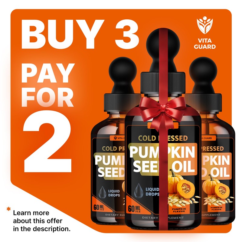 Vita Guard Cold Pressed Pumpkin Seed Oil Liquid Drops –