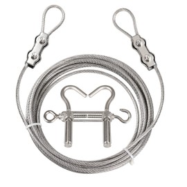 Clotheslines,Portable Windproof Clothes Rope Line with Stainless Steel Cable Tightener System Multipurpose Heavy Duty Laundry Rope for Christmas Decor Outdoor/Indoor/Home/Drying (33ft)