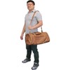Amerileather Distressed Brown Leather 20-inch Dual Zippered Duffel