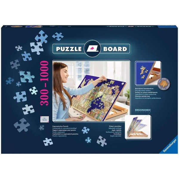 Ravensburger 17973 Tabletop Fold Flat Wooden Puzzle Easel - Non-Slip, Felt Work Surface Puzzle Table Accessory - for Jigsaw Puzzles Up to 1000 Pieces