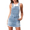 ELLEVEN Denim Overalls Dress for Women Mini Cute Jean Overall