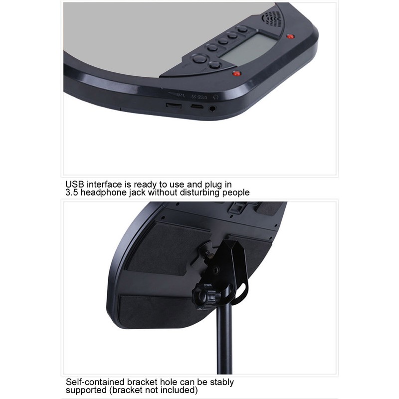 8in Drum Metronome Digital LCD Analog Electronic Percussion Beat Rhythm