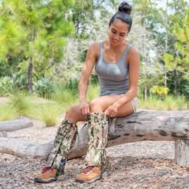 Pike Trail Leg Gaiters – Waterproof and Adjustable Snow Boot Gaiters with Customized Fit Technology for Hiking, Walking, Hunting, Mountain Climbing and Snowshoeing (Defense Force Camo)