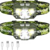 LHKNL Headlamp Flashlight, Lumen Ultra-Light Bright LED Rechargeable Headlight with