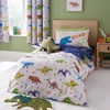 Catherine Lansfield Prehistoric Dinosaurs Reversible Single Duvet Cover Set with