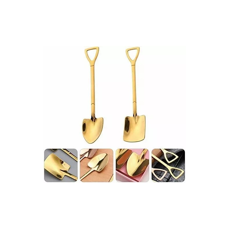 SANBREVE Juego De Cucharas De Postre En Forma De Pala,