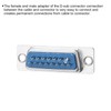 sourcing map D-sub Connector DB15 Female Socket 15-pin 2-Row Female