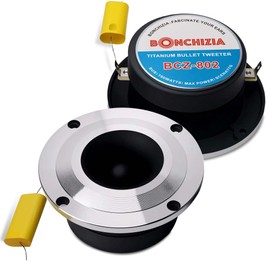 BONCHIZIA Super Tweeter, Bullet Tweeter for Car Audio,1.8" 400 Watt High Compression Aluminum Bullet Super Tweeters with 1" Voice Coil, 1 Pair