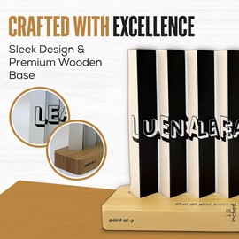 Point of U Desk Decor - Funny Desk Sign Learn/Unlearn – Motivational Office Desk Accessories – Unique Desk Decor for Women & Men – Cool Coworker Gifts & Cubicle Decorations for Work