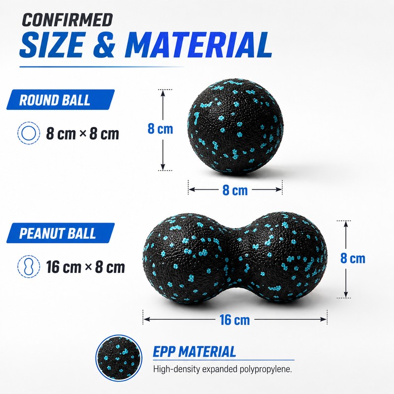 Peanut Massage Ball for Targeted Body Massage – High-Density EPP