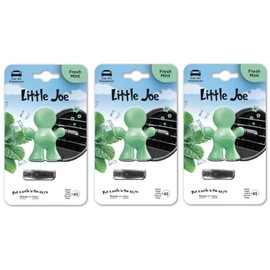 Little Joe Car Air Freshener for Mounting on Any Ventilation Grille +/-45 Days Fresh Mint / Light Green, Pack of 3