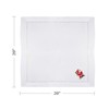 Saro LifeStyle XM221.W20S Hemstitched Santa Napkin, White, 20" (Set of