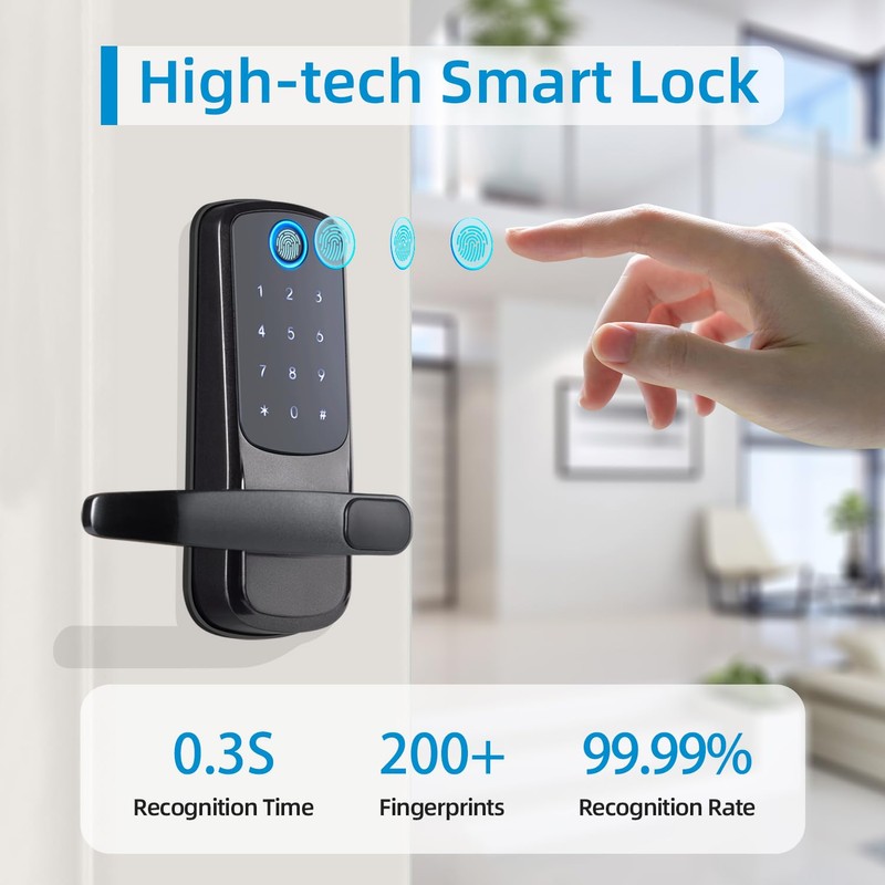 Keypad Smart Door Lock with Handle,Keyless Entry Digital Lock for