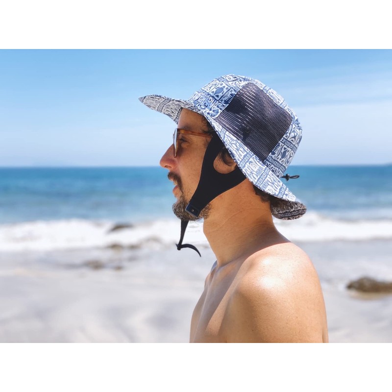TAVARUA TM1005 (TAPA) Standard Surf Hat, UPF50+, Unisex, Wide Brim,