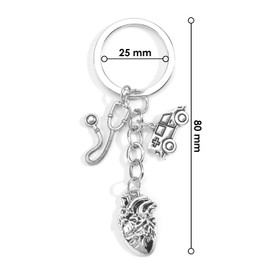 Gallkeat Keyring Nurse Doctor and Nurse Accessories Emergency Doctor Emergency Paramedic Paramedic Student Doctors Gift (Silver3)