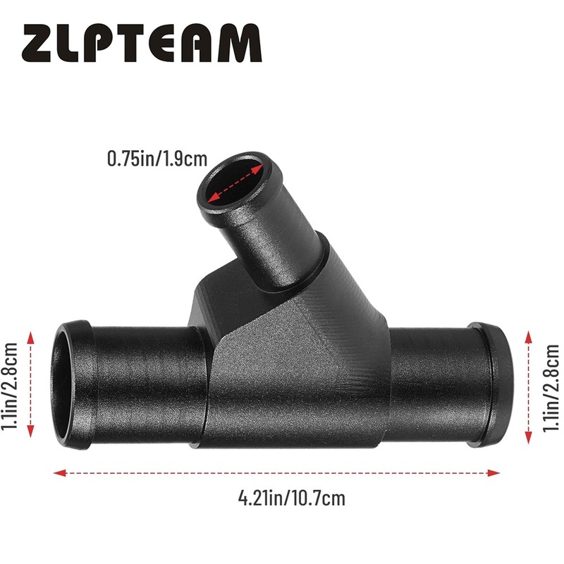 ZLPTEAM Radiator Coolant Y-Pipe Fit for Ford F250 F350 F450