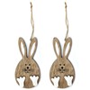 DARO DEKO Wooden Hanging Easter Bunny 25 cm Brown /