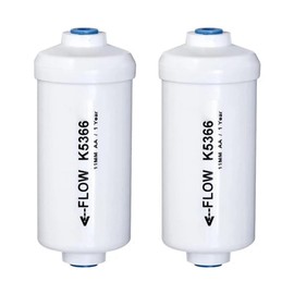 2 Pcs Replacement Fluoride Water Filter K5366 Compatible with Water Filtering System Purification Elements Easy Install Easy to Use