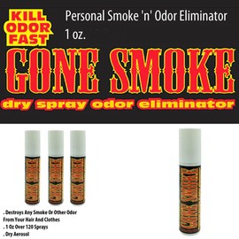 Gone Smoke for Hair and Clothes- Personal Smoke n Odor Eliminator (.60 oz)