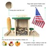 Whesamy Wood Squirrel Feeder for Outside, Squirrel Picnic Table Feeder