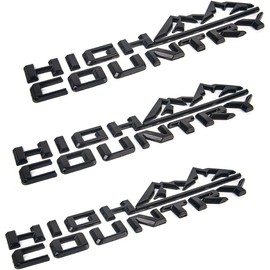 3X 2019-2023 Tahoe Compatible with Silverado High Country Tailgate Letter Logo Emblem 3D Badge Namaplate Replacement for High Country (Gloss Black)