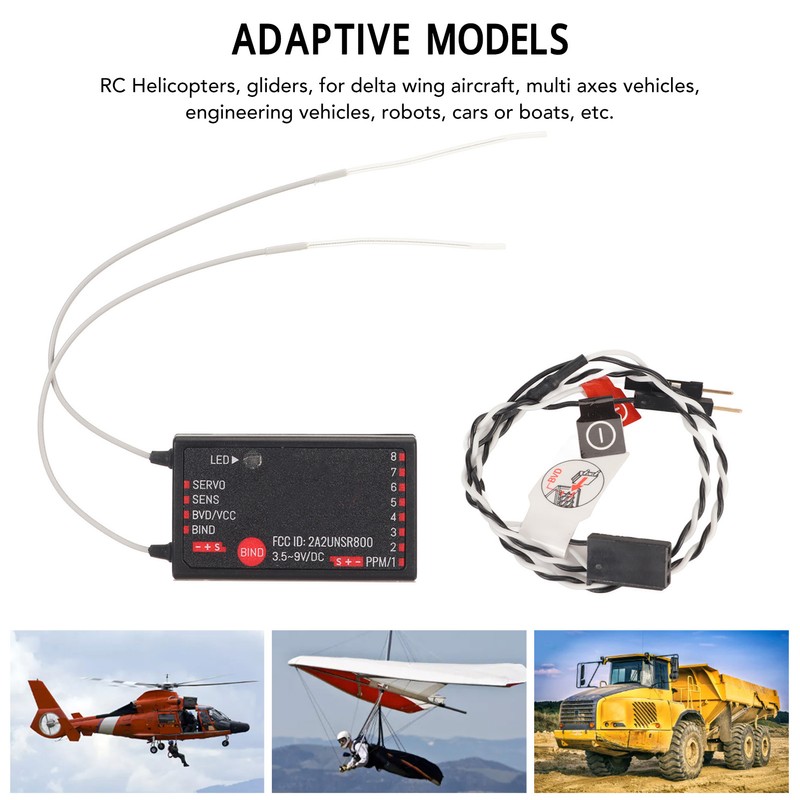 FS SR8 2.4GHz 8 Channel Receiver Double Antenna Bidirectional Receiver