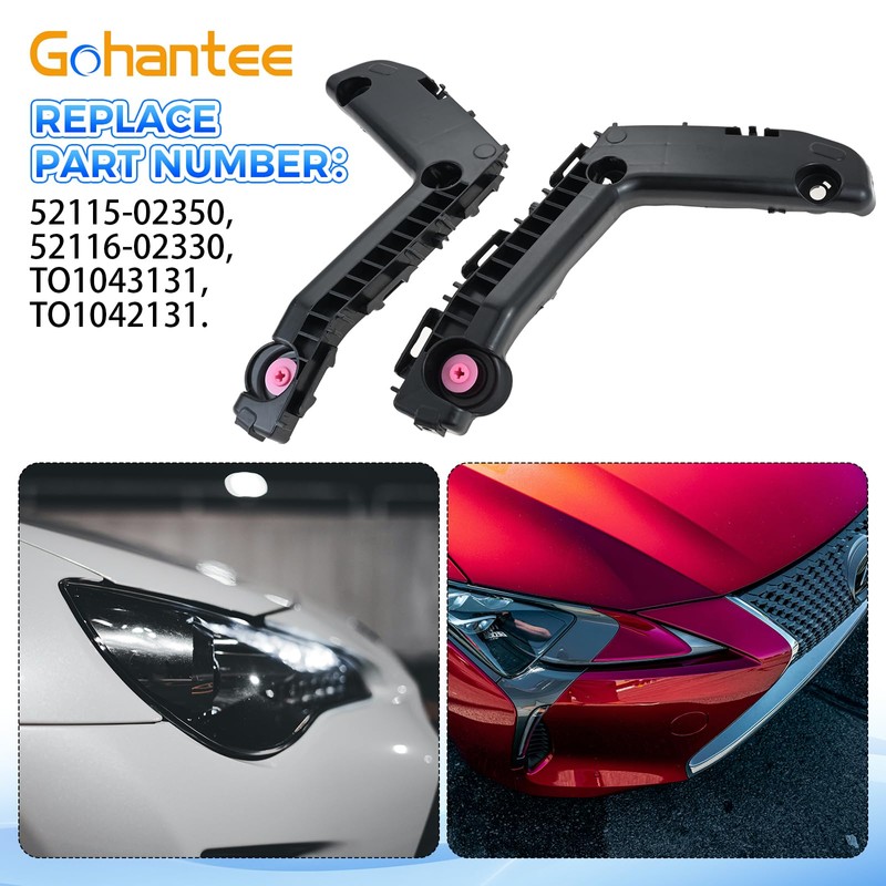 Gohantee Front Bumper Bracket Compatible with Toyota Corolla 2017 2018