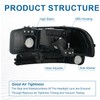 Fullux LED DRL Headlights Assembly Compatible with 1999-2007 GMC Sierra/2000-2006