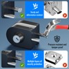 Ranbo Frameless Double-Sided Glass Door Lock,Clamp-On No-Drill,304 Stainless Steel,for 3/8"–1/2"(10-12mm)