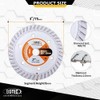BGTEC Diamond Granite Turbo Blade,2pcs 3"/75MM Cutting Disc for Concrete,