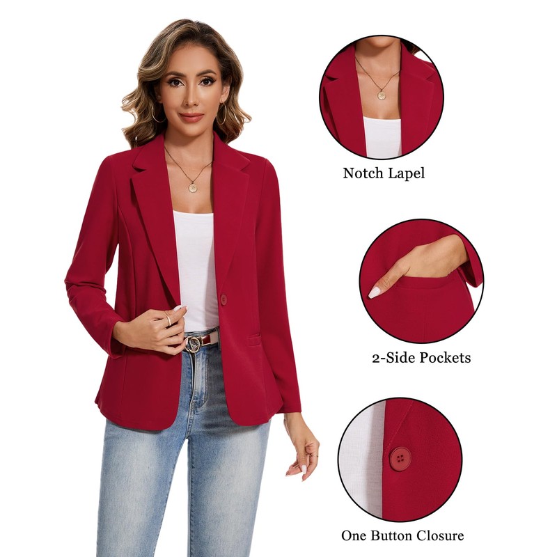 MINTLIMIT Lightweight Front-Lined Blazer for Spring and Summer with Long