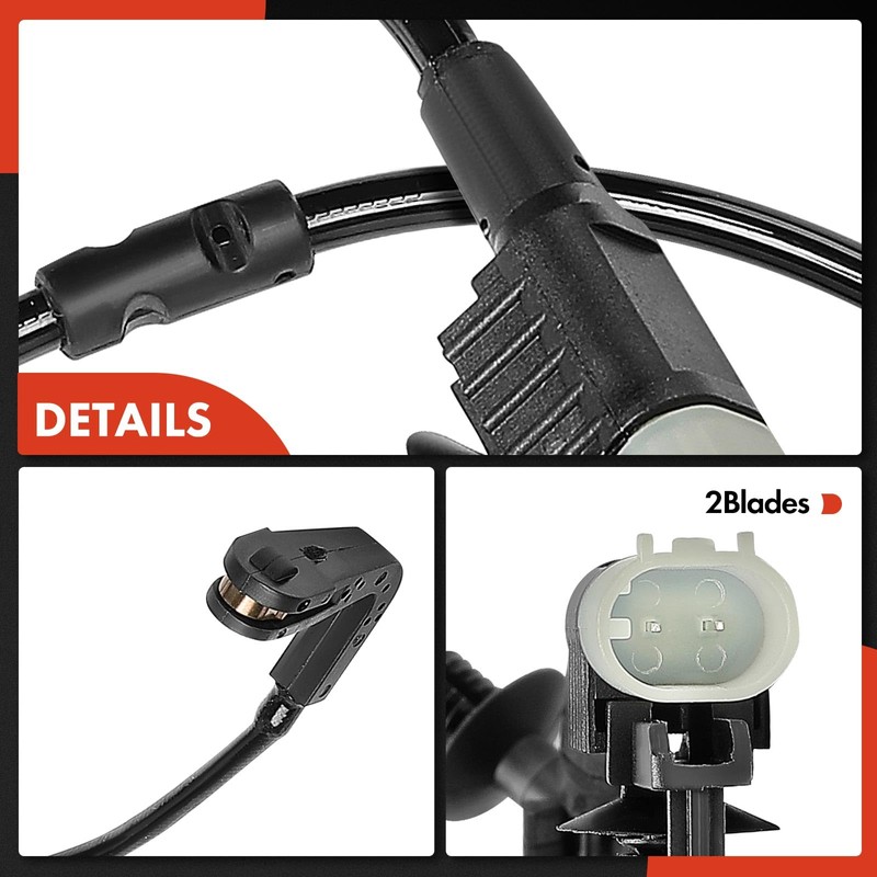 A-Premium Rear Driver or Passenger Brake Pad Wear Sensor Compatible