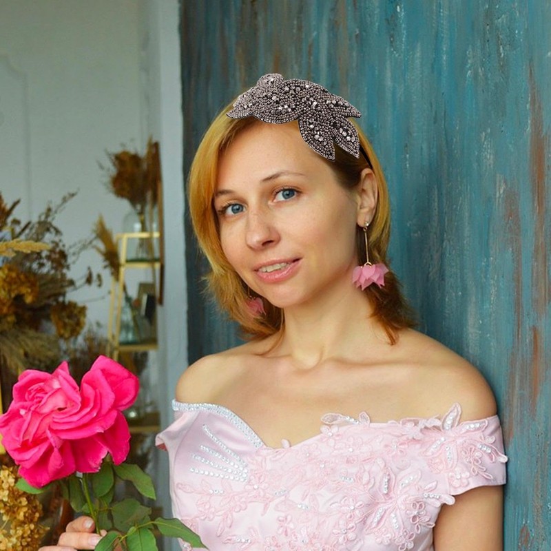 3 Pieces Pearl Rhinestone Tiara Retro Headband Boho Headband Cosplay
