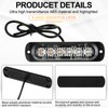 20 Pack LED Emergency Strobe Lights 6 LED Amber White