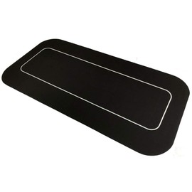 Yuanhe 70" x 35" Portable Rectangle Sure Stick Rubber Foam Poker Table Top Layout Poker Mat (Black)
