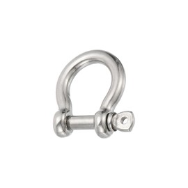 PATIKIL Screw Pin Shackle 11.5mm 7/16" 1940lb, 316 Stainless Steel Forged Bow Shackle Marine Grade for Chains Wire Rope Outdoor, Silver