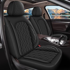 DISUTOGO Seat Covers for Nissan Juke(S/SV/SL) 2011-2017: Full Set Waterproof Faux Leather Car Seat Covers (5 Seats, Black)