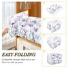 senya Baskets Collapsible Storage Bins with Lids, Purple Tulips Flowers