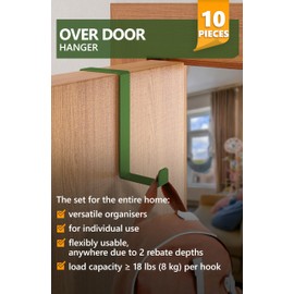 4smile Door Hooks Set of 10 Colourful Door Hooks