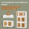 Stackable Storage Bins with Lids Portable and Lockable Organizer with