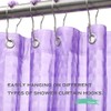 Eazzier Bath Purple 3D Crystal Plastic Shower Curtain Liner, 72x72