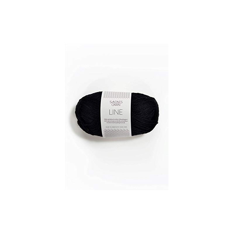 Sandnes Garn Hand Knitting Yarn, Black, 50 g, Approx. 110